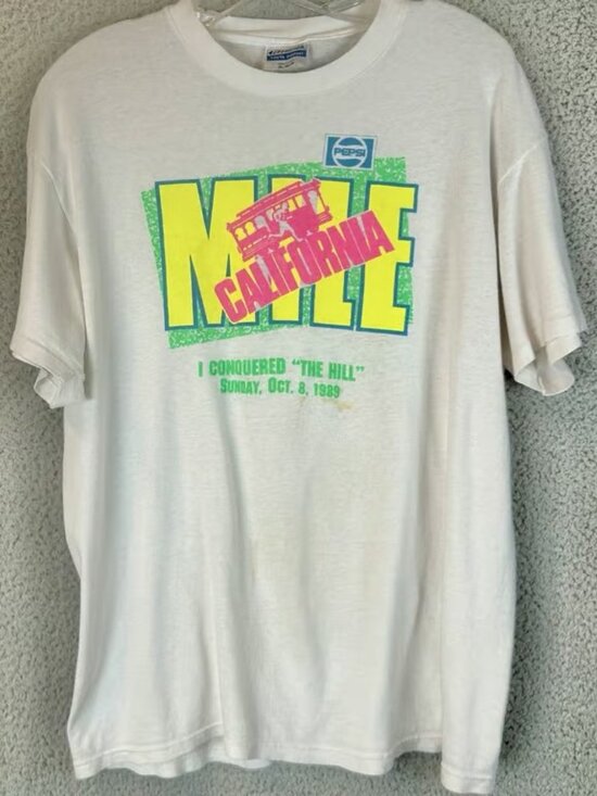 Vintage 1989 CALIFORNIA "The hills" Mile T Shirt Size XL PEPSI Sponsored USA - Picture 1 of 3